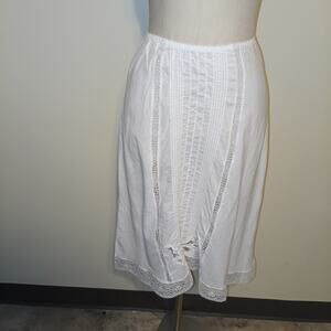 Lady Lynne Vintage 50's 100% Cotton Lace Detailed Half Slip S
